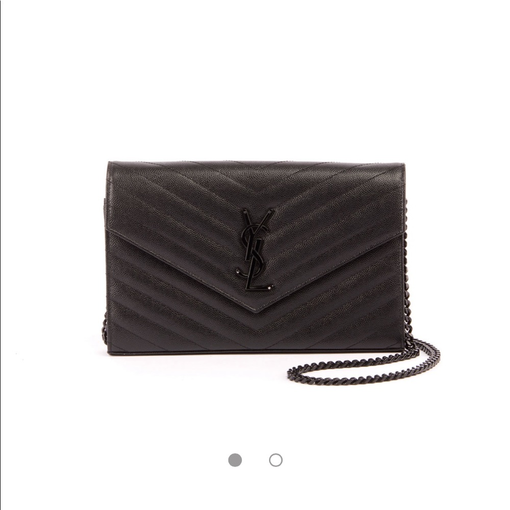 YSL Small Matelasse Envelope Chain Wallet
